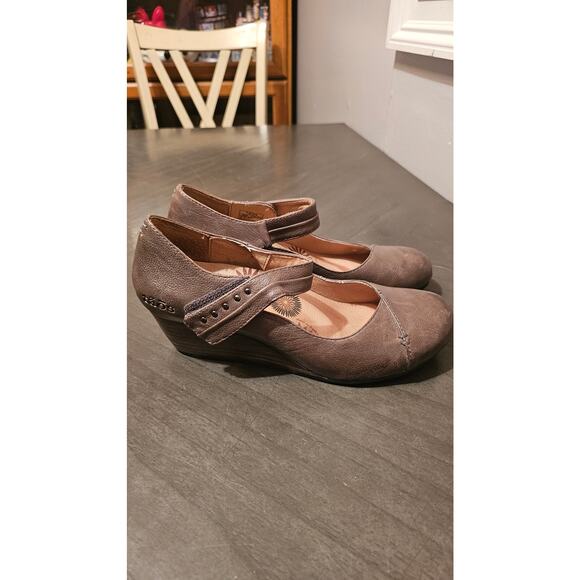 Taos Urge‎ tan Leather Comfort Wedge Mary Jane Women US 7.5 / EU 37 - Picture 3 of 5